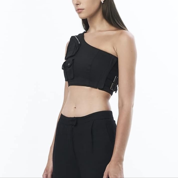 skingraft / Jonny Cota asymmetrical Aaliyah industrial techwear top size XS - Picture 2 of 7